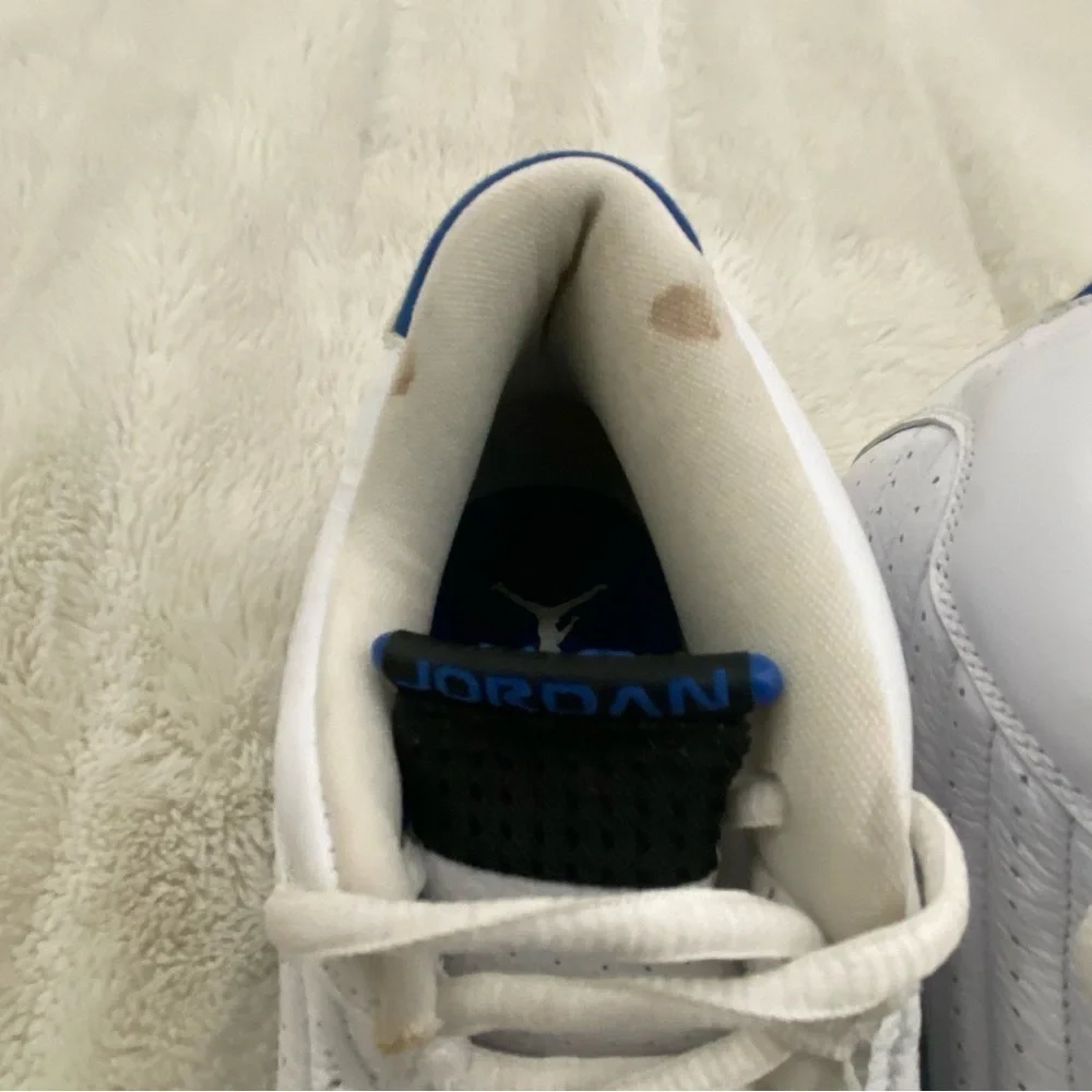 Jordan 14 Retro White Hyper Royal Sneakers Shoes GS Size 7Y